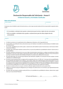 Declaración responsable - Cabildo de Fuerteventura