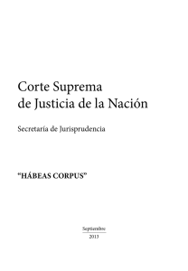 Habeas Corpus - Corte Suprema de Justicia de la Nación
