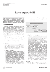 Sobre el depósito de CTS