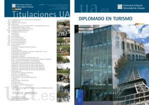diplomado en turismo - Universidad de Alicante
