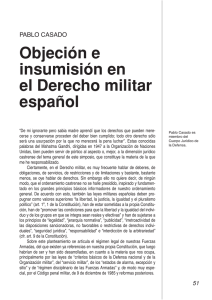 Objeción e insumisión en el Derecho militar español