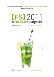 Descárgate el dossier de prensa del Festival de Segovia 2011 en PDF