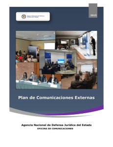 Plan de Comunicaciones Externas - Agencia Nacional de Defensa