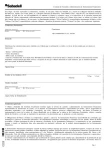 Contrato de Custodia y Administración de Instrumentos Financieros