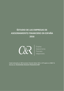 Estudios de las Empresas de Asesoramiento Financiero en España