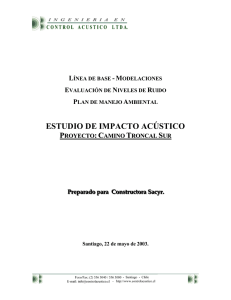 ESTUDIO DE IMPACTO ACÚSTICO