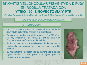sinovitis villonodular pd en rodilla tratada con itrio