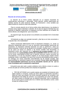 Elección de la forma jurídica - Confederación Canaria de Empresarios