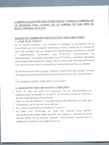 Requisitos Elección COSOC - Ilustre Municipalidad de San José de