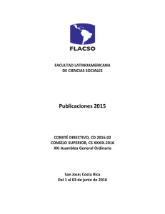 Informe de Publicaciones 2015 - Facultad Latinoamericana de