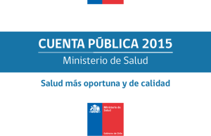 cuenta pública 2015 - Ministerio de Salud