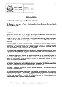 El Gobierno nombra a Felipe Martínez Martínez, Director General de