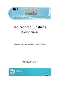Entrada de Viajeros. Marzo 201 - Dirección Provincial de Estadística