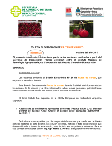 Boletín Electrónico de Frutas de Carozo N° 24