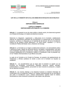 ley de la comisión estatal de derechos humanos de durango