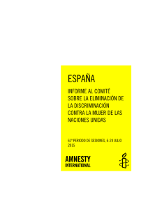 España: Informe al Comité sobre la Eliminación de la