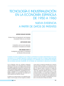 tecnología e industrialización en la economía española de 1950 a