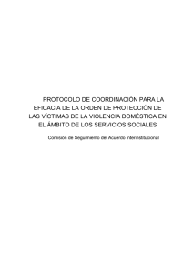protocolo de coordinación para la eficacia de la orden de protección