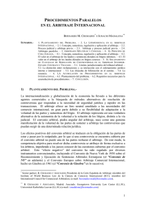 procedimientos paralelos en el arbitraje de