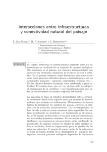 Interacciones entre infraestructuras y conectividad natural del paisaje