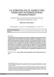 LA TORTURA EN EL MARCO DEL DERECHO INTERNACIONAL