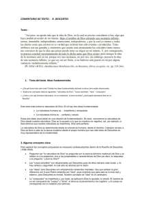 COMENTARIO DE TEXTO : R. DESCARTES Texto.