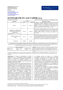 Scotiabank El Salvador - Zumma Ratings, SA de CV Clasificadora