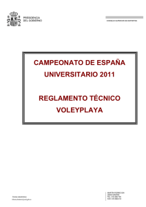 campeonato de españa universitario 2011 reglamento técnico