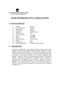 Sílabo Derecho Civil V (Obligaciones).