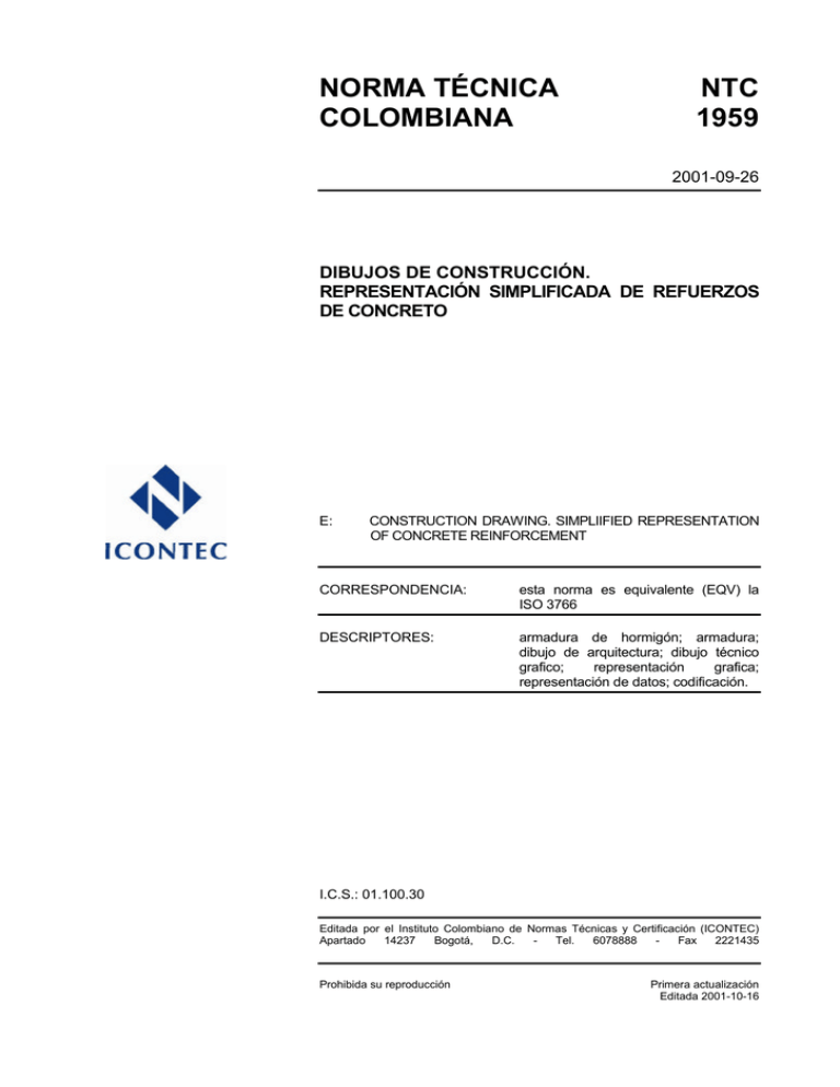 NORMA TÉCNICA NTC COLOMBIANA 1959