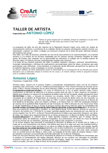 TALLER DE ARTISTA Antonio Lopez