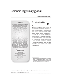 Gerencia logística y global - Revistas Científicas de la Universidad