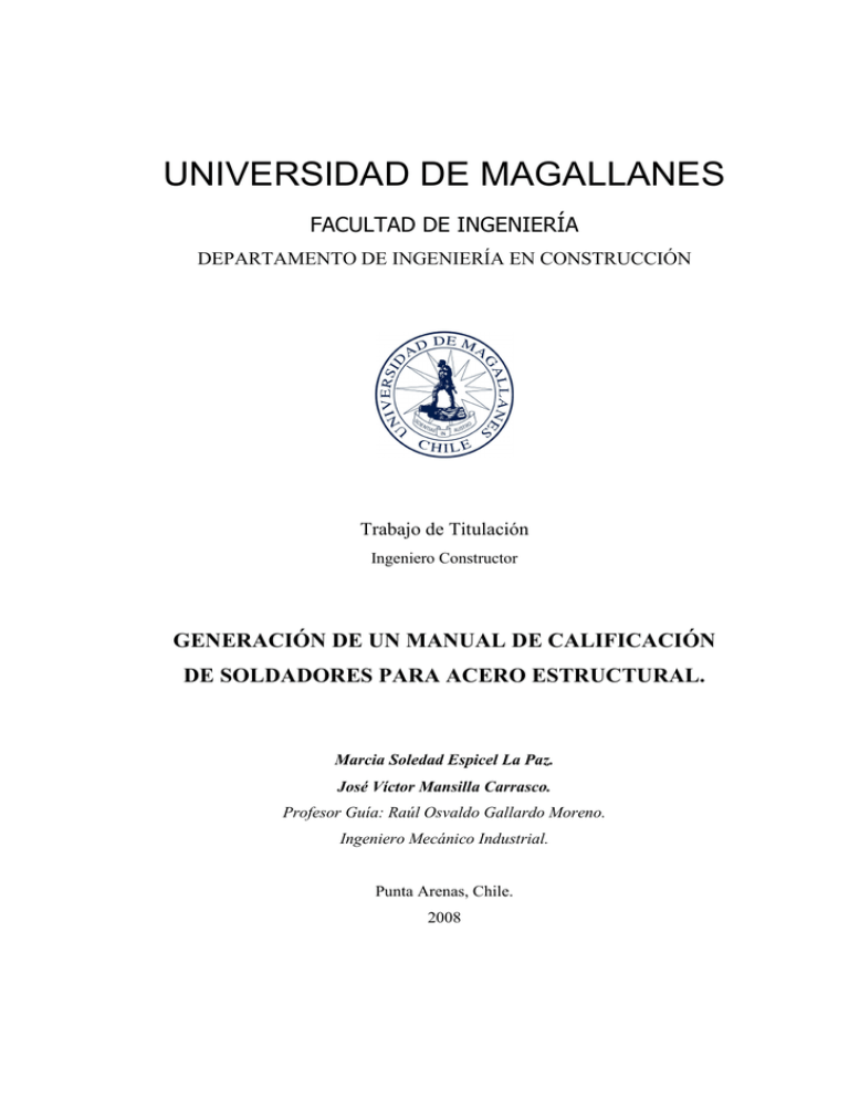 Generacion De Un Manual De Calificacion De Soldadores Para Acero