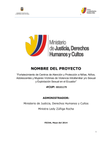 proyectos centros y casas - Ministerio de Justicia, Derechos