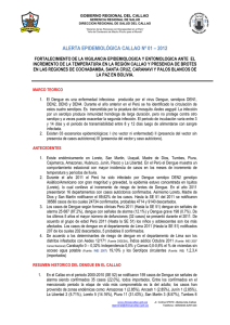 ALERTA EPIDEMIOLÓGICA CALLAO Nº 01 – 2012