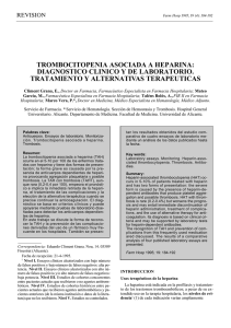 trombocitopenia asociada a heparina