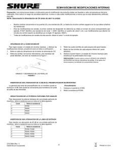 Shure SCM410 Internal Modifications User Guide (Spanish)
