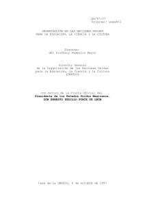 Discurso del Profesor Federico Mayor, Director - unesdoc