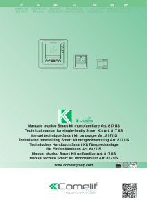Manuale tecnico Smart kit monofamiliare Art. 8171IS