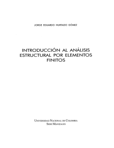 introducción al análisis estructural por elementos finitos