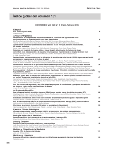 Índice global del volumen 151 - Academia Nacional de Medicina de