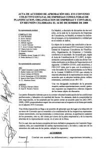 Acta de firma del XVI Convenio Sector - FeS-UGT