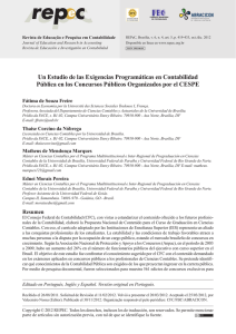 Un Estudio de las Exigencias Programáticas en Contabilidad