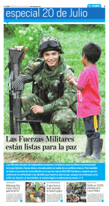 Las Fuerzas Militares están listas para la paz