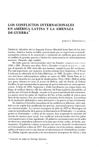 los conflictos internacionales en américa latina