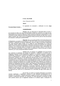 Resolución N° 365-2012-PCNM Jorge Bazan Cerdan