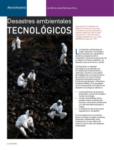 Desastres ambientales tecnológicos