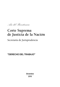 Derecho a trabajar - Corte Suprema de Justicia de la Naci&oacute;n