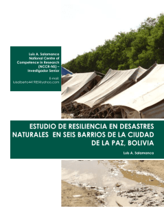 estudio de resiliencia en desastres naturales en seis barrios