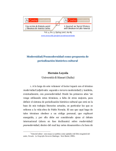 Modernidad/Posmodernidad como propuesta